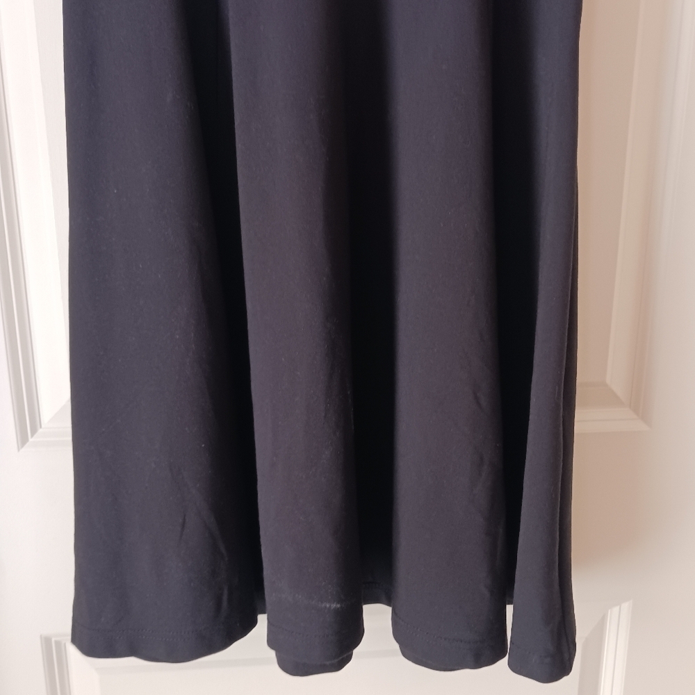 *Classy Black Fit And Flare Viscose Tea Dress - Picture 10 of 12